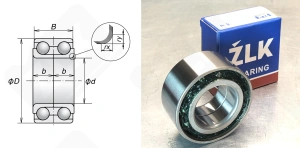 Подшипник 38BWD04CA60 радиально-упорный шариковый 38-72,041-34 мм