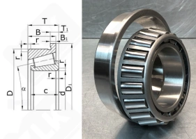 Подшипник 67207 (30207R) радиально-упорный роликовый конический 35-72/77-18.25 мм