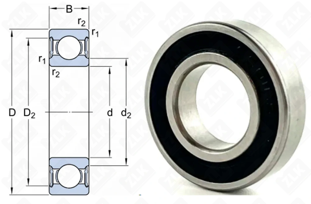1000901 2RS (619012RS,69012RS) Россия