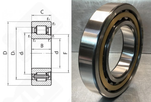 Подшипник 452319 M2/W502 радиальный роликовый 95-200-67 мм