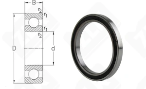 Подшипник 1000810 2RS (618102RS,68102RS) радиальный шариковый 50-65-7 мм