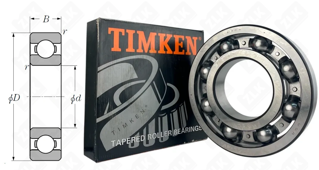 Подшипник шариковый 326 (6326) 130×280×58 мм Timken оригинал