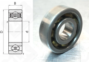 Подшипник 100Л (6000М) радиальный шариковый 10-26-8 мм