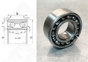 Подшипник 3056203 (5203ATN9,3203ATN9) радиально-упорный шариковый 17-40-17,5 мм