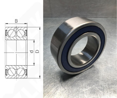 Подшипник 3056220 (5220,3220) радиально-упорный шариковый 100-180-60,3 мм