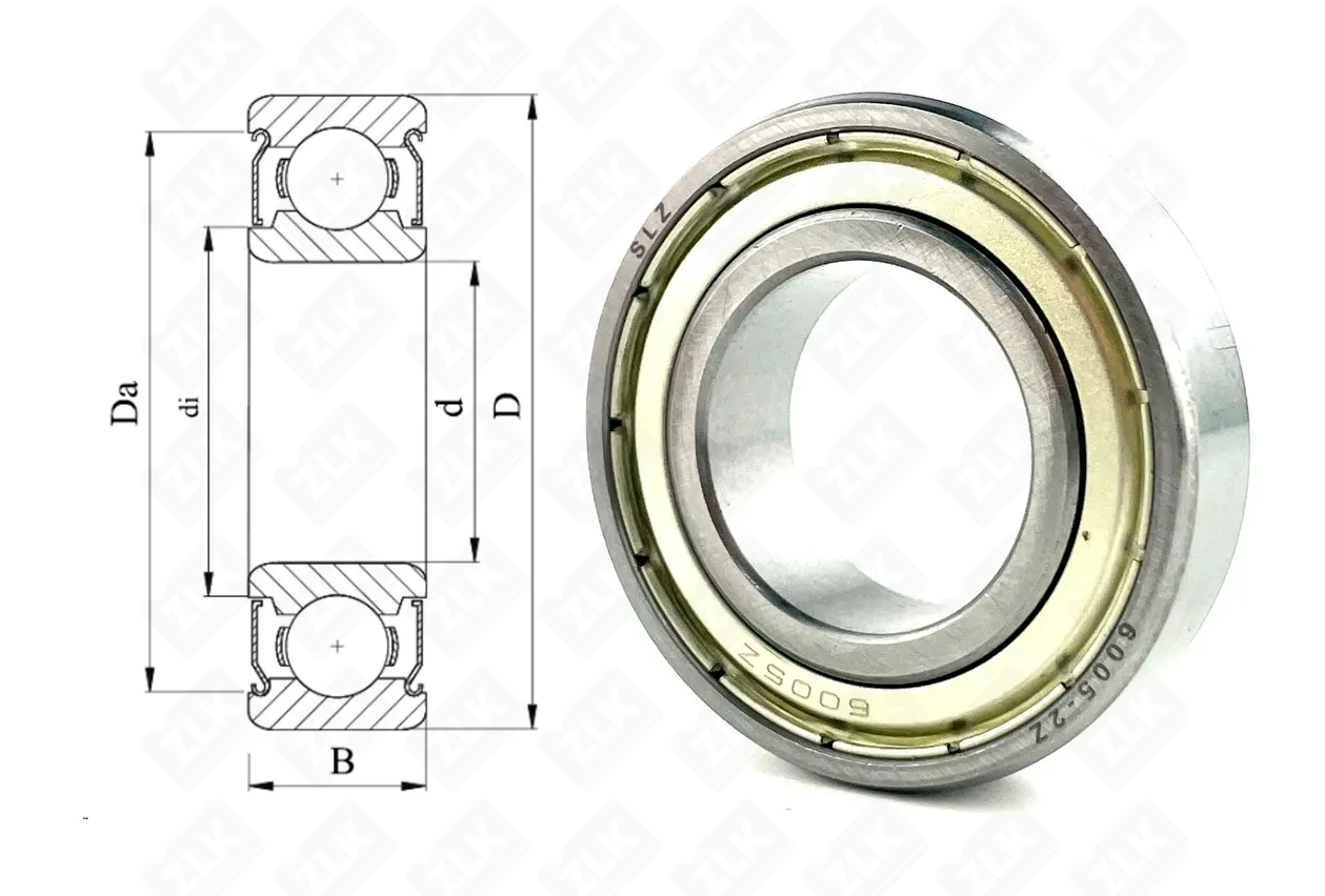 Подшипник шариковый 80105 (6005 ZZ) 25×47×12 мм Россия