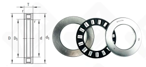 Подшипник 9212 (81212TN)  упорный роликовый  60-95-26 мм