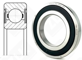 Подшипник 7000107 2RS (160072RS) радиальный шариковый 35-62-9 мм