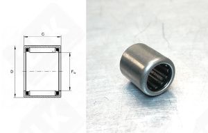 Подшипник BA1816ZOH радиальный игольчатый 28,58-34,93-25,4 мм
