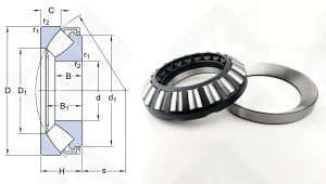 Подшипник 9039322 (29322) упорный роликовый самоустанавливающийся 110-190-48 мм
