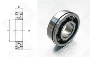Подшипник 50203 (6203N) радиальный шариковый 17-40-12 мм