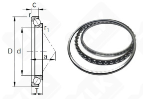 Подшипник SF4831PX1 радиально-упорный шариковый 240-310-26,50 мм