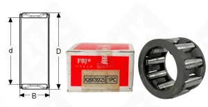 Подшипник K26x38x25 радиальный игольчатый 26-38-25 мм