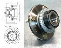 Подшипниковый ступичный узел VKBA3327 радиально-упорный шариковый 30-66,5-59 мм