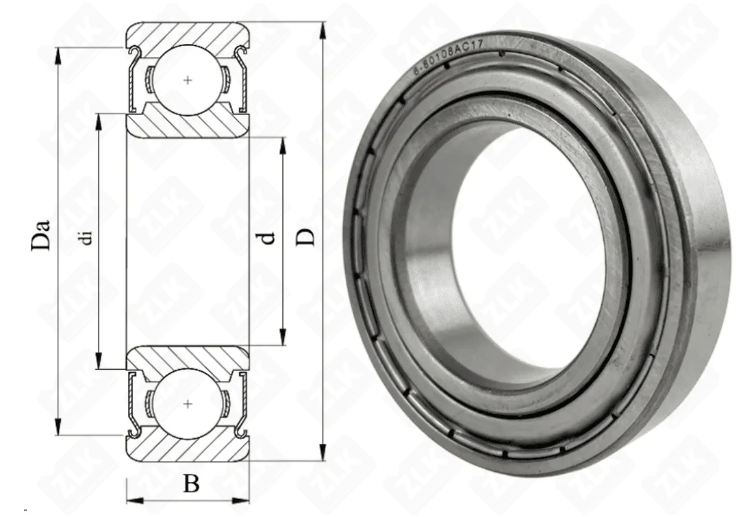Подшипник шариковый 80108 (6008 ZZ) 40×68×15 мм Neutral
