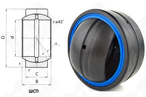 Подшипник ШСП60 (GE60ES2RS) шарнирный 60-90-34/44 мм