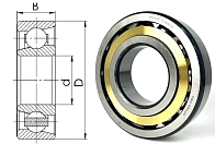 Подшипник шариковый 46316Л (7316 ACM) 80×170×39 мм FBC