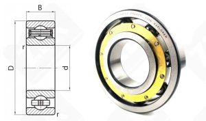 Подшипник 320 Л (70) (6320MC3) радиальный шариковый 100-215-47 мм