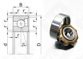 Подшипник 6025Л (E25M) радиально-упорный шариковый 5-16-5 мм