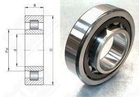 Подшипник 32316Е (NU316ETC3) радиальный роликовый 80-170-39 мм
