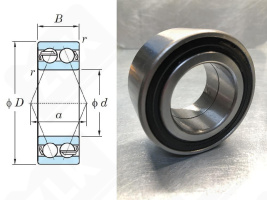 Подшипник 256908 (528810A) радиально-упорный шариковый 37-72-37 мм
