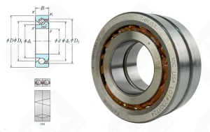 Подшипник MM35BS72DH (BSD3572C,BSB035072T) радиально-упорный шариковый 35-72-30 мм