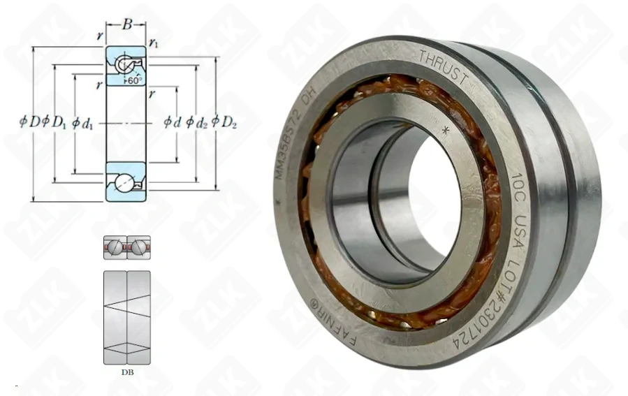 Подшипник шариковый (BSD3572C,FAGBSB035072T) 35×72×30 мм Timken оригинал
