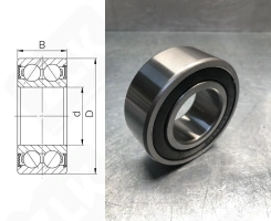 Подшипник 3056211 (52112RS,32112RS) радиально-упорный шариковый 55-100-33.3 мм