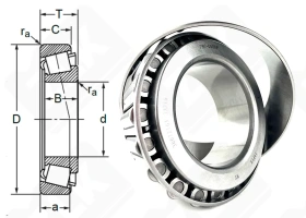 Подшипник 3007216 (33216) радиально-упорный роликовый конический 80-140-46 мм