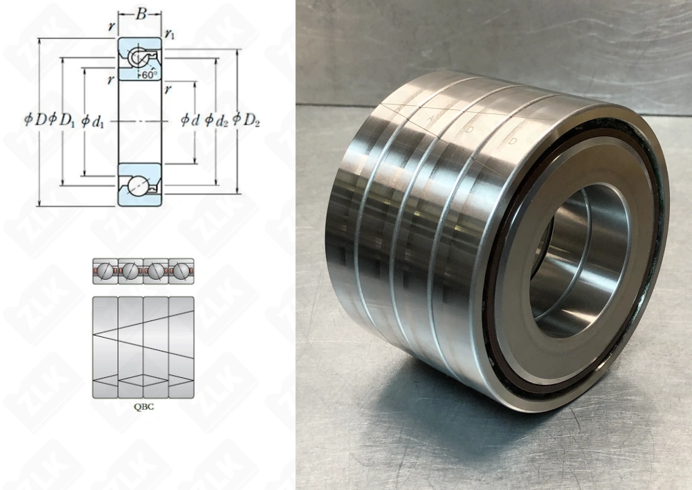 MM60BS120 QUH TIMKEN (квадродуплекс,полиамид) из 4-х частей