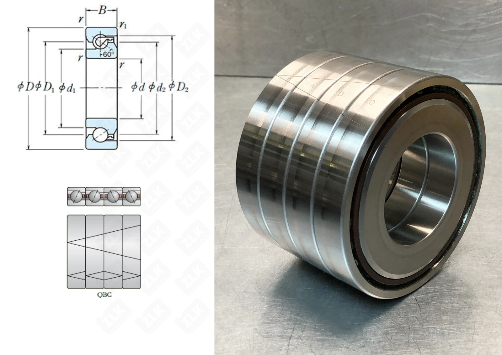 Подшипник шариковый  (MM60BS120 QUH) 60×120×22.5 мм Timken оригинал