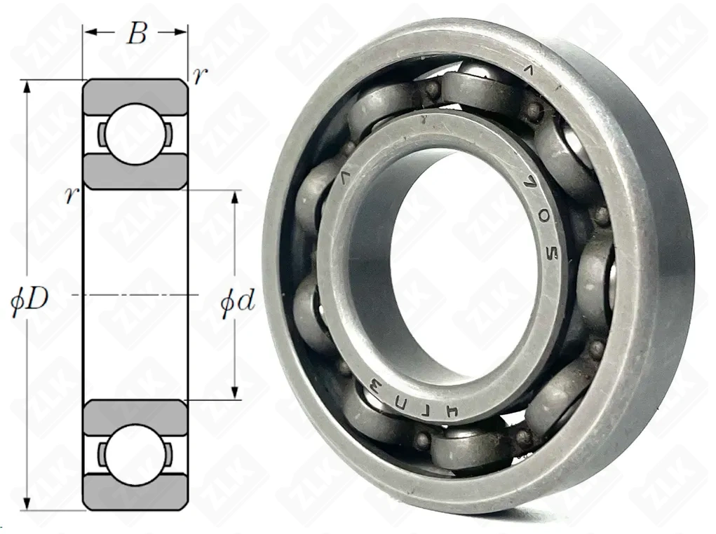 Подшипник шариковый 705 (705) 25×52×10 мм Россия
