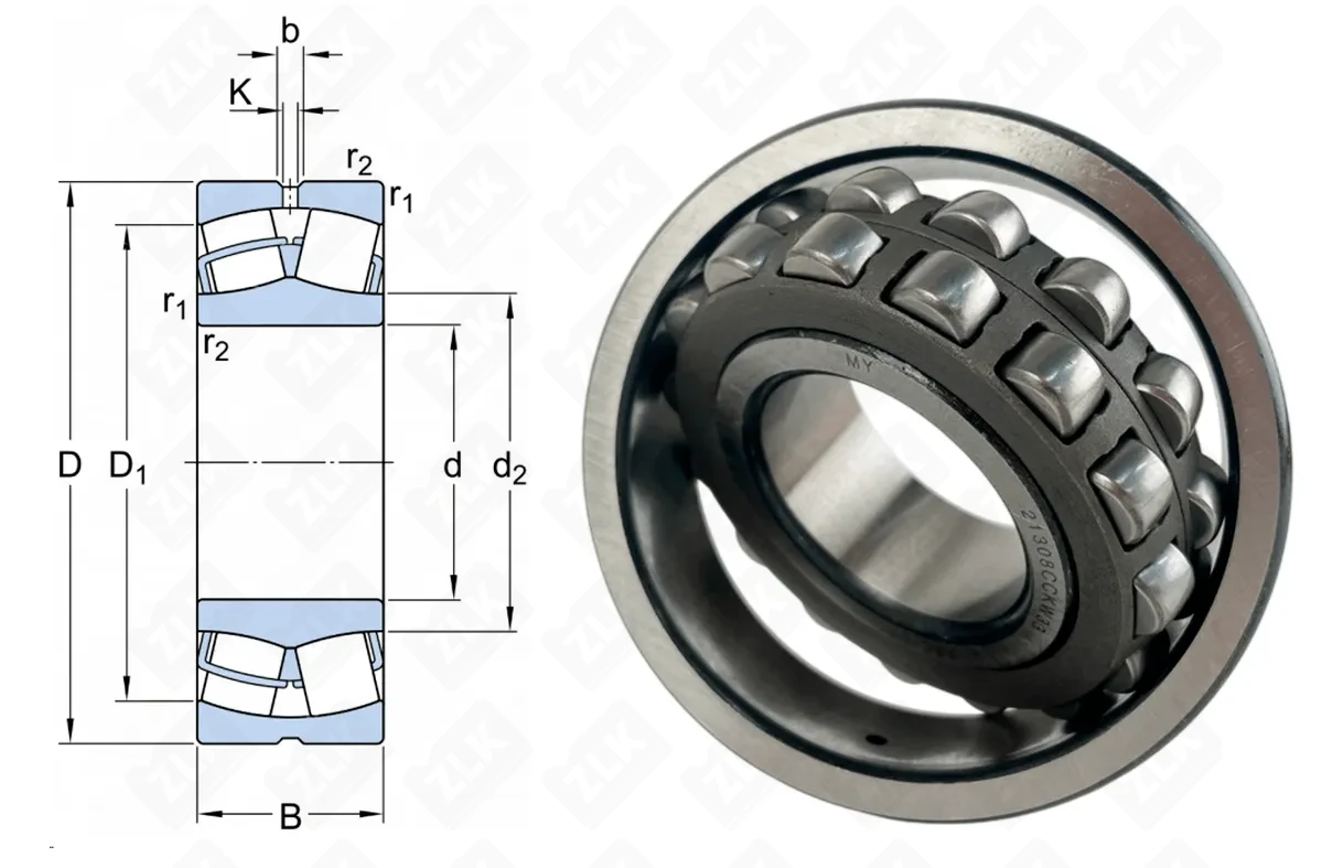 Подшипник роликовый  (21308CCKW33) 40×90×23 мм FBC