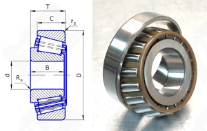 Подшипник EC42192YS02H206 радиально-упорный роликовый конический 25-55-13 мм
