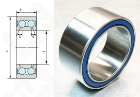 Подшипник 40BD5524 радиально-упорный шариковый 40-55-24 мм