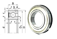 Подшипник шариковый 150211 (6211 ZNR) 55×100×21 мм FBC