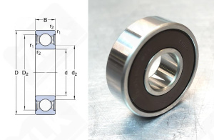 Подшипник 180100 (60002RSH) радиальный шариковый 10-26-8 мм