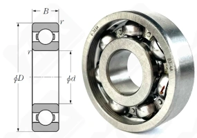 Подшипник 303 (6303) радиальный шариковый 17-47-14 мм
