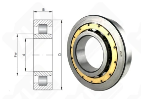 Подшипник 32332 Л (NU332ECMA) радиальный роликовый 160-340-68 мм