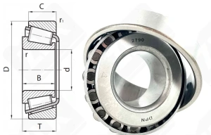Подшипник 2790/2720 радиально-упорный роликовый конический 33,338-76,2-25,654 мм