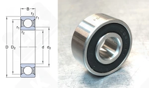 Подшипник 180501 (70) (62201DDUC3E) радиальный шариковый 12-32-14 мм