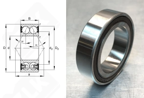 Подшипник 30BD4712 (DG3047122RDD) радиально-упорный шариковый 30-47-12 мм