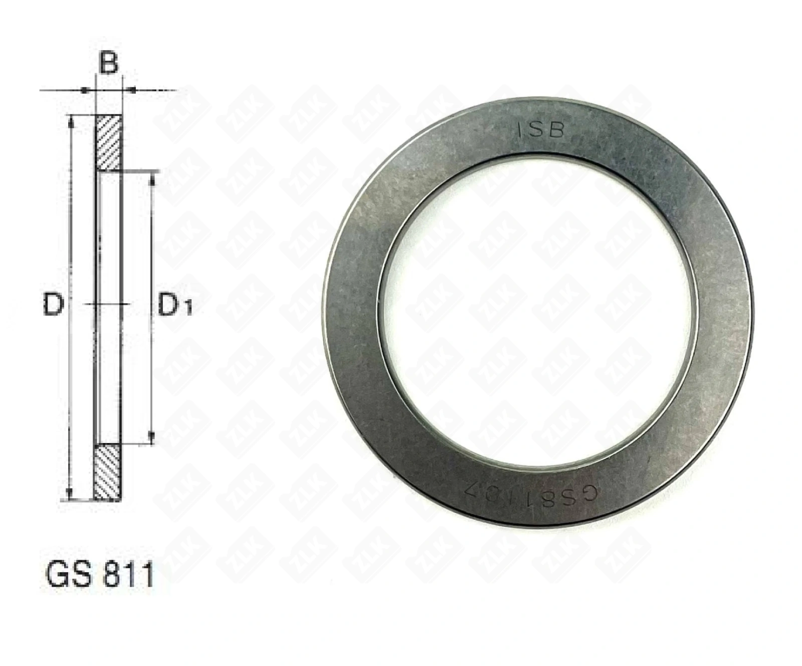 Подшипник роликовый (GS 81107) 35×52×12 мм ISB-NBS