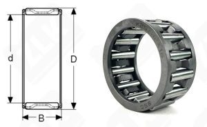Подшипник K25x32x16 радиальный игольчатый 25-32-16 мм