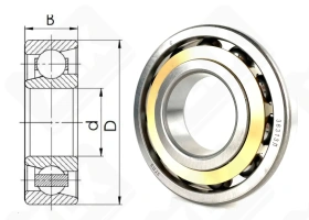 Подшипник 36313Л (7313ACM) радиально-упорный шариковый 65-140-33 мм