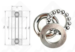 Подшипник 8206 (51206) упорный шариковый 30-52-16 мм