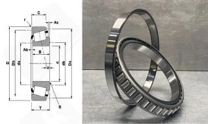 Подшипник LL319349/LL319310 радиально-упорный роликовый конический 95,25-128,588-15,875 мм