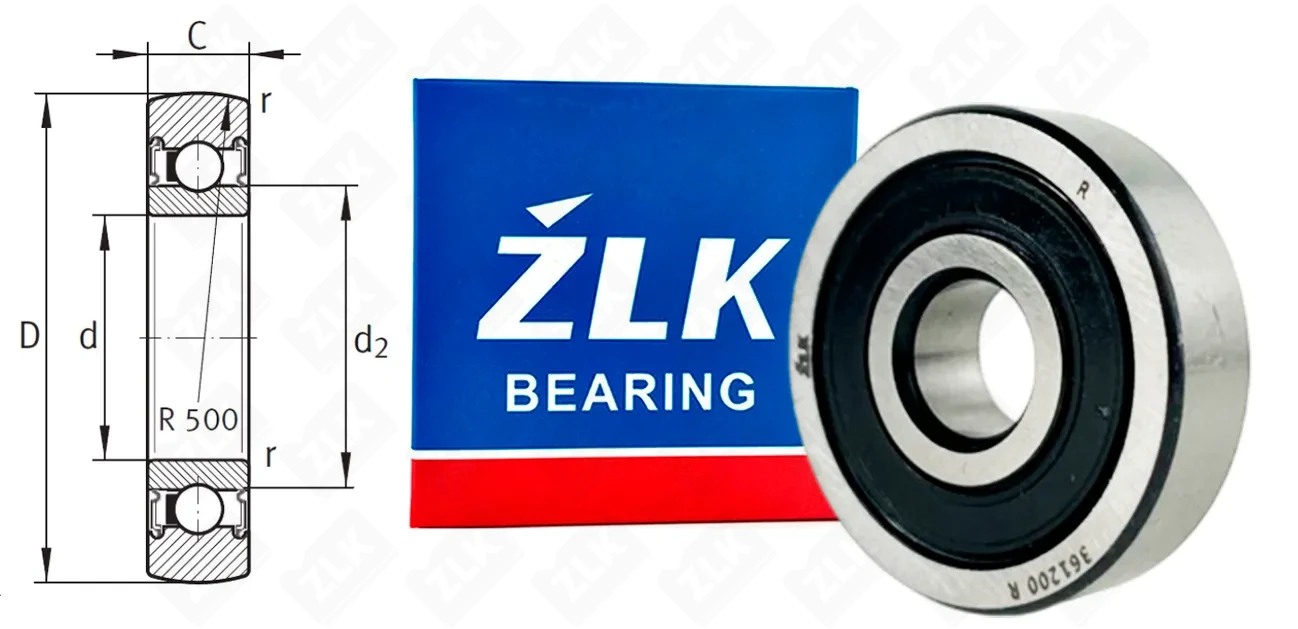 Подшипник шариковый  (LR200-2RS) 10×32×9 мм ZLK