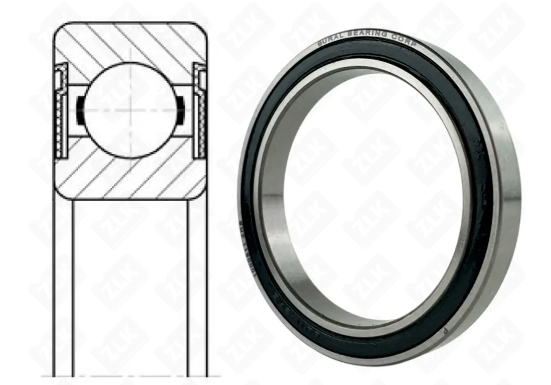 Подшипник шариковый 1000811 2RS (68112RS) 55×72×9 мм UBC