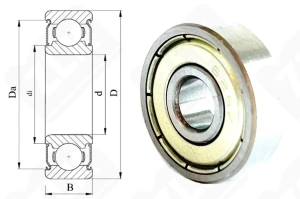 Подшипник 80026 (626ZZ) радиальный шариковый 6-19-6 мм